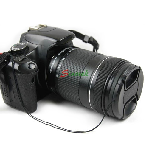 67mm Center Pinch Snap on Front Cap Hood Cover for Lens / Filters with Leash 67