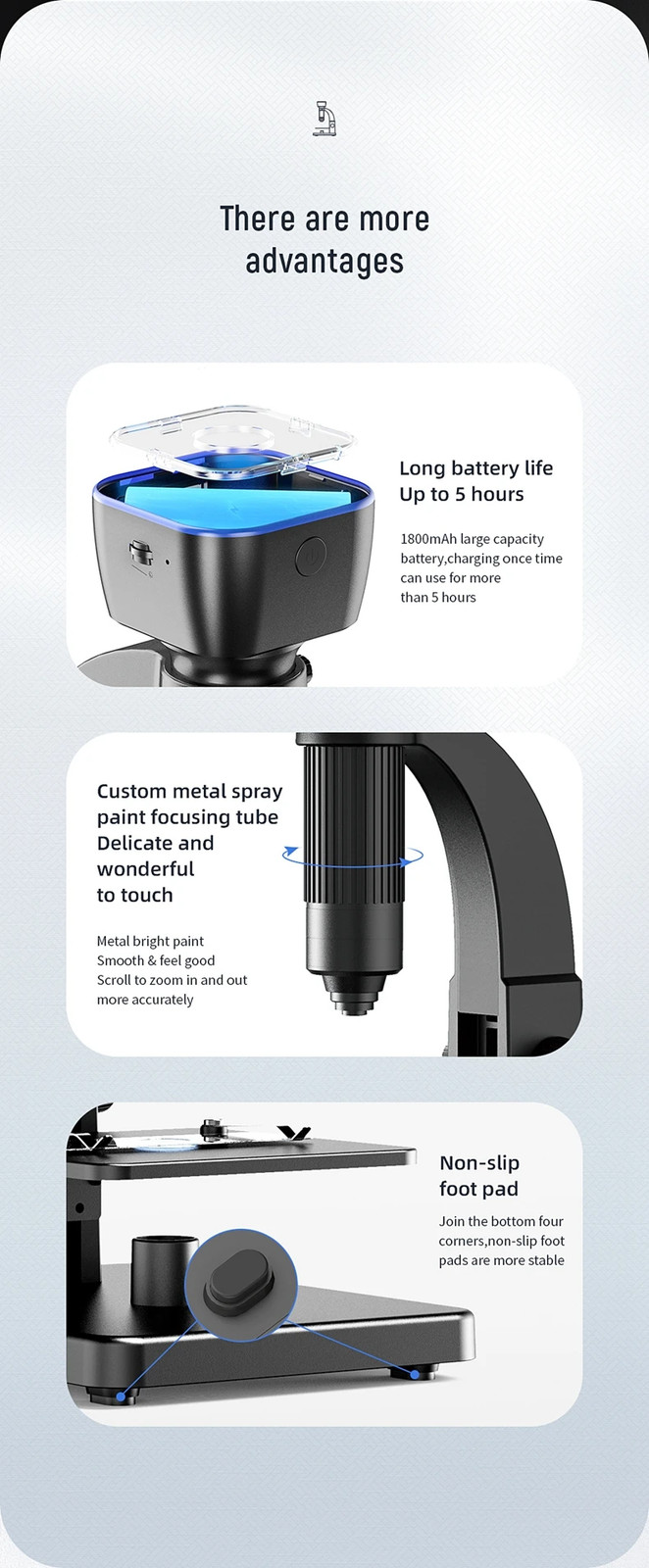 2000X Dual Lens WiFi Digital Microscope 10 LED Support Android IOS USB Computer