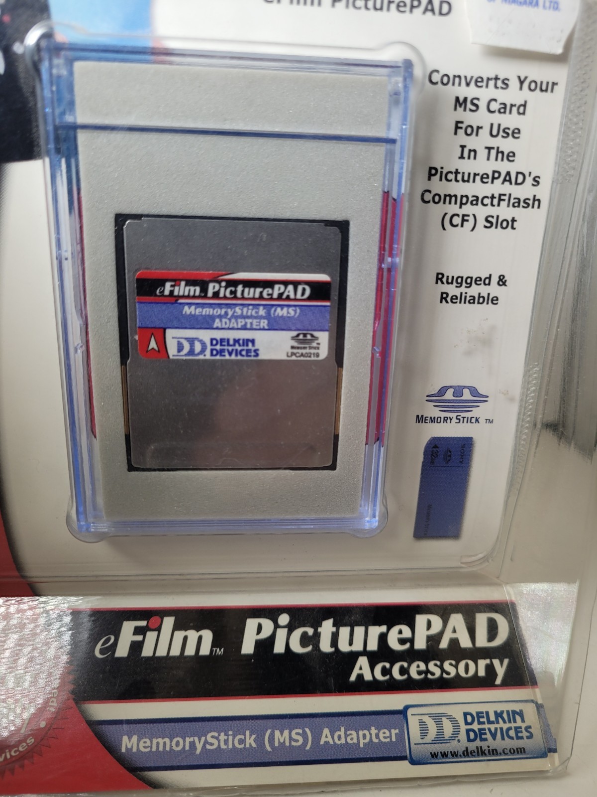 eFilm picturepad memorystick Adapter to Compact Fash adapter  NIB  MS Card to CF
