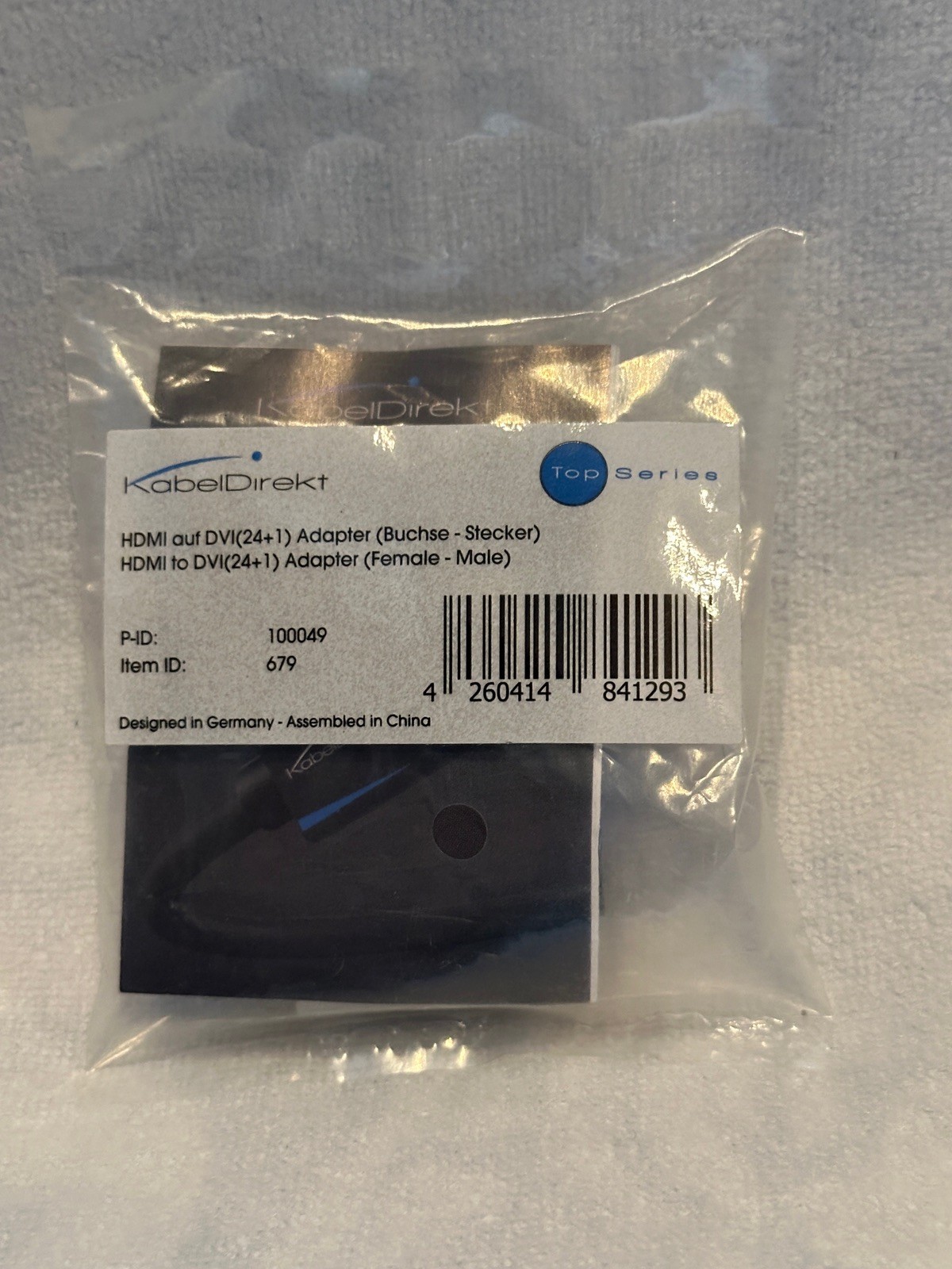 KabelDirekt HDMI Out DVI (24+1) Adapter New In Pack