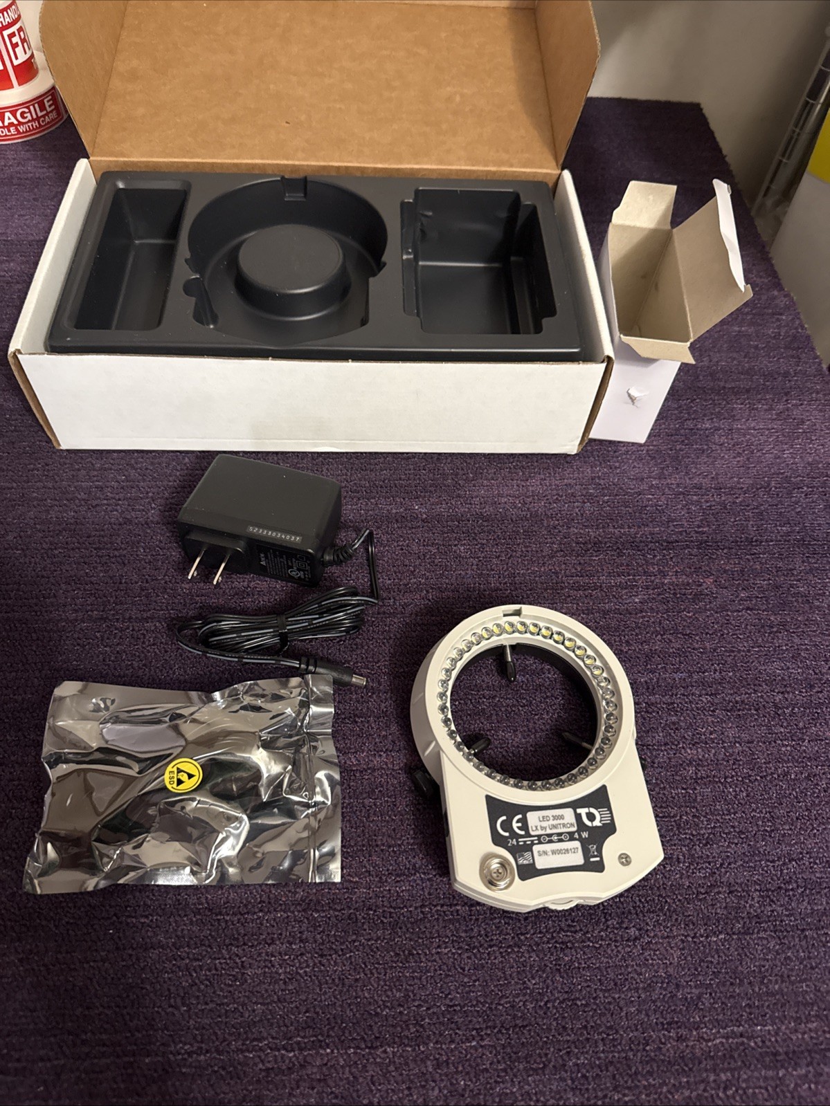 LX Microscopes by Unitron LED3000 - ESD Safe LED Ring Light New In The Box