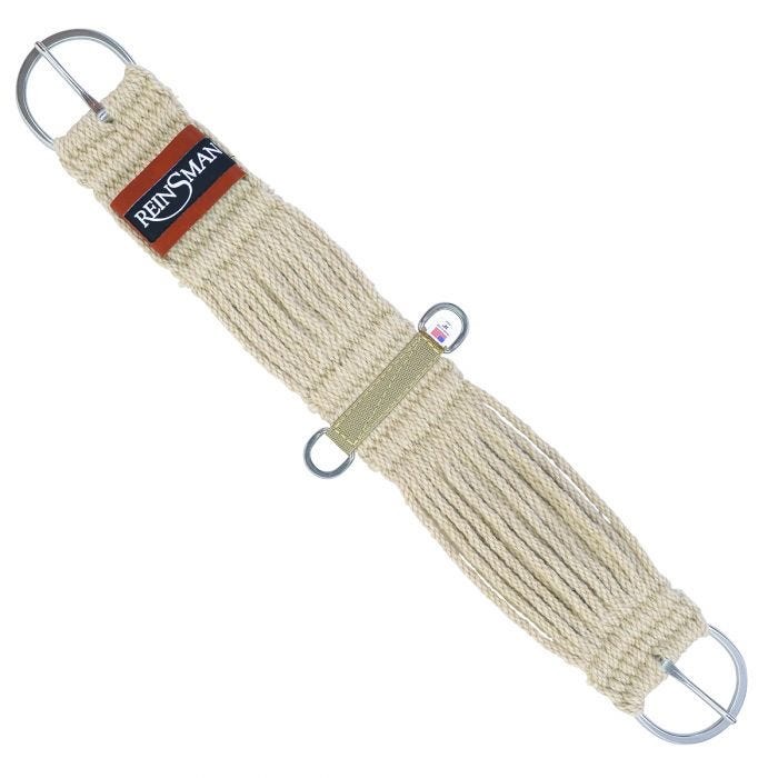 Reinsman 27 Strand Mohair Straight Cinch – Natural Western Saddle Cinch