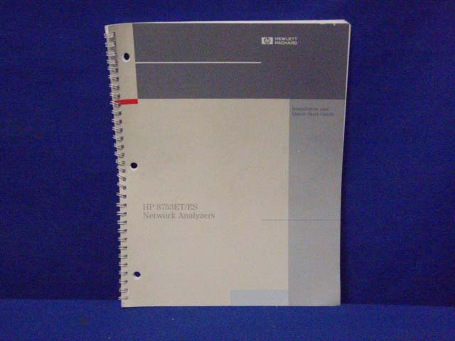 HP 8753ET/ES INSTALLATION & QUICK START GUIDE