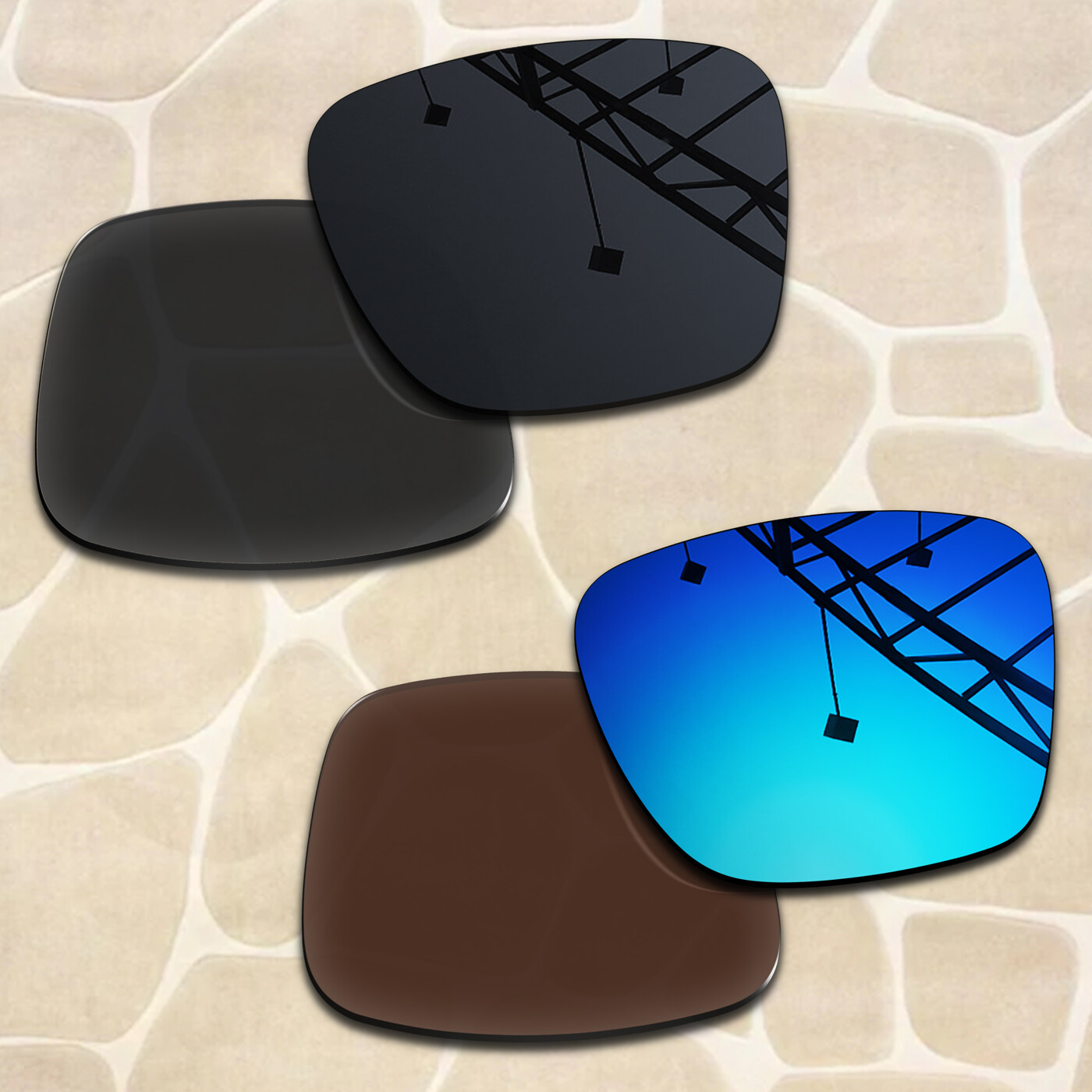 2 Pairs POLARIZED Replacement Lenses for Oakley Sylas OO9448 57mm Sunglasses