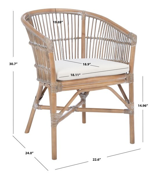 Safavieh OLIVIA RTTN ACCT CHAIR W/CUSH, Reduced Price 2172772654 ACH6516B