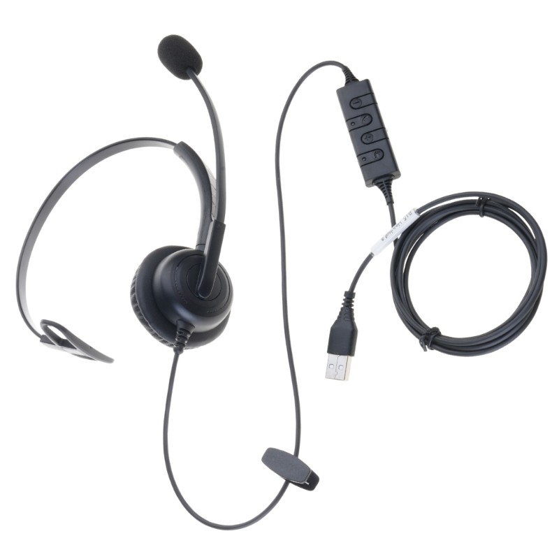 Computer Headset Microphone Memory Foam Earpad Advanced Noise Cancelling