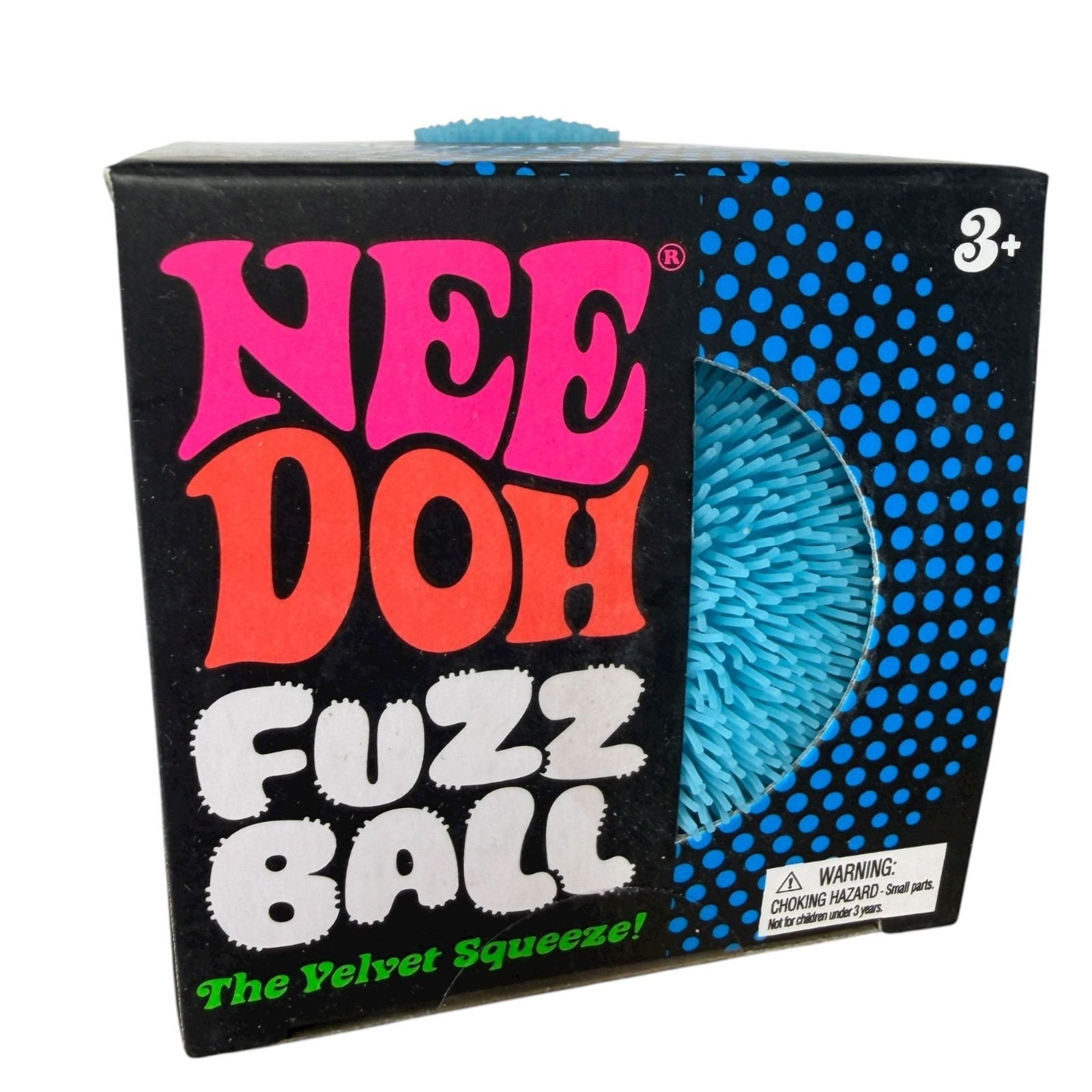 NeeDoh Fuzz Ball Blue New in Box Authentic Schylling