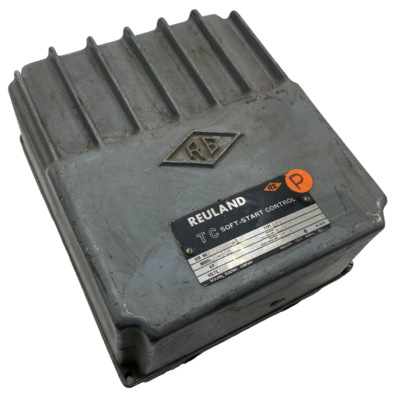 REULAND TC SOFT-START CONTROL MODEL 35-646 TYPE ITC 3 HP 460 VOLTS 34646 🎯