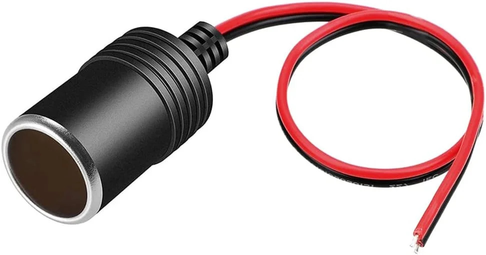 Car Cigarette Lighter Female Socket Cable Plug Adapter DC 12V / 24V Car Charger