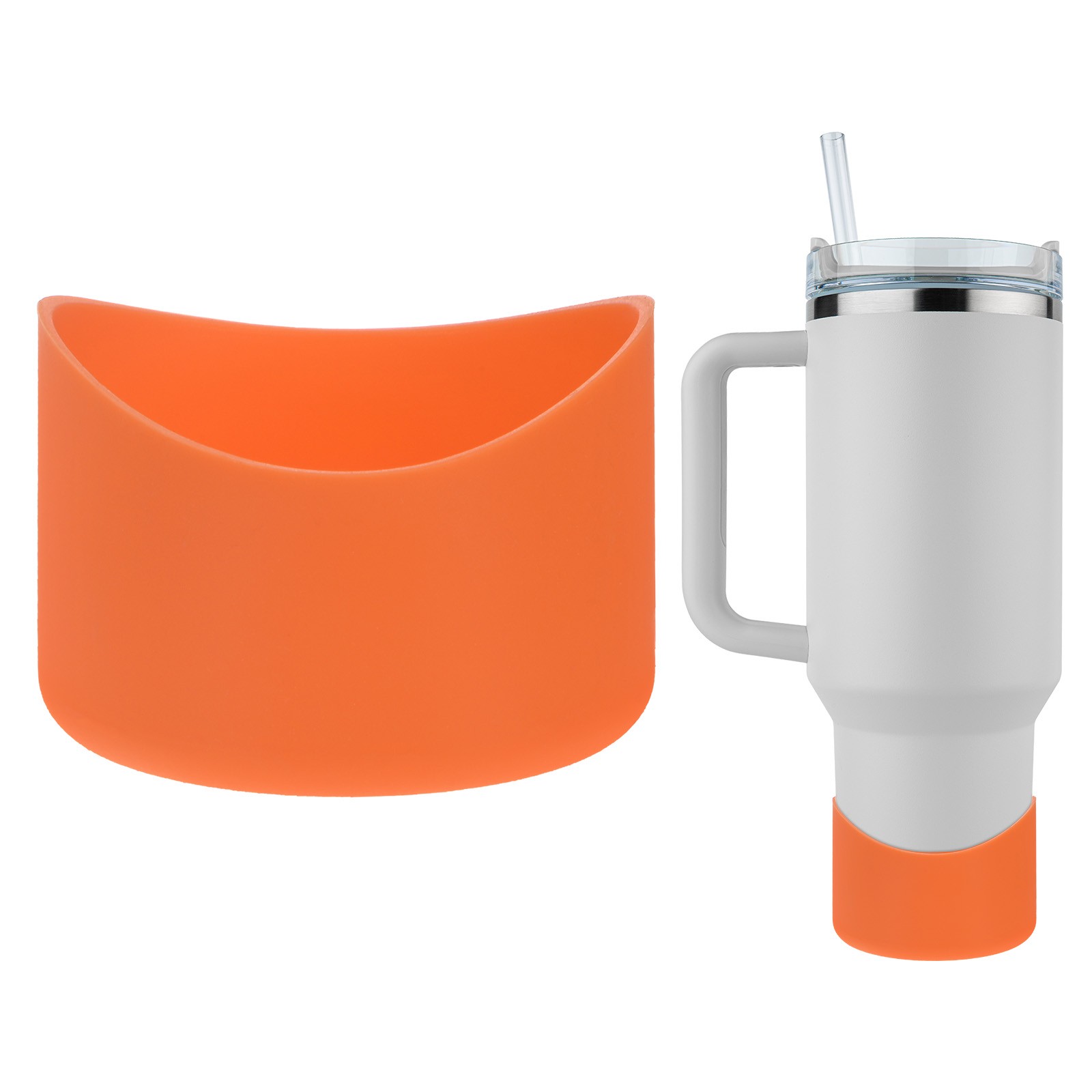 Silicone Water Bottle Boot [1PCS] - Anti-Slip Protective Sleeve [Orange Red]