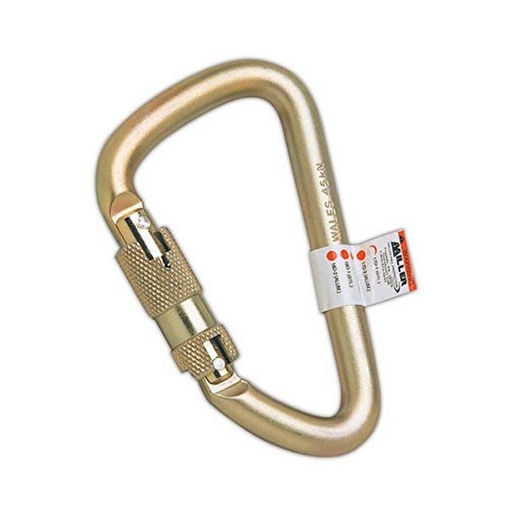 Honeywell/ Miller 17D-1/ Miller Steel Twist-Lock Carabiner, 4-5/8", Gold