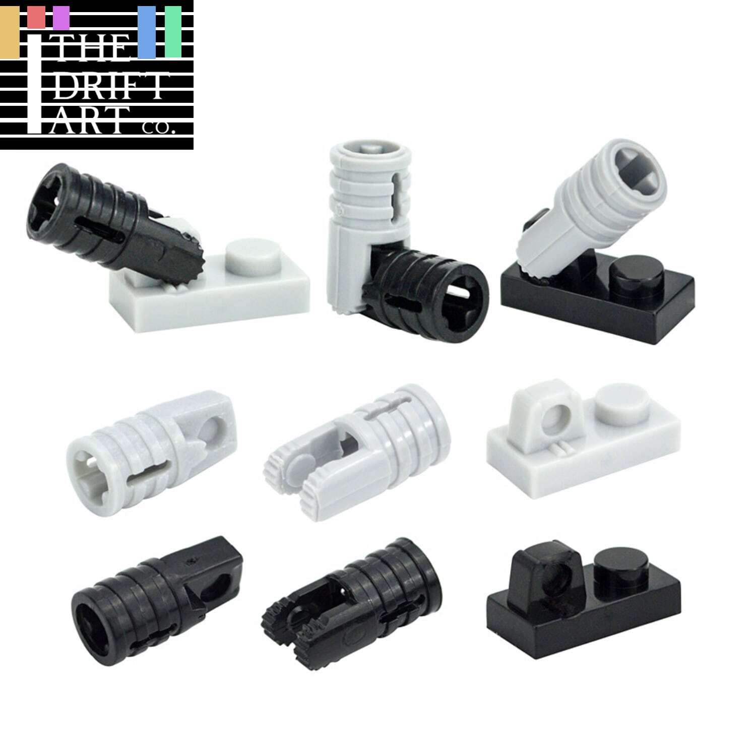 20pcs Hinge 1x2 Axle Hole Teeth Cylinder 30552 30383 Building Block Bricks Toy