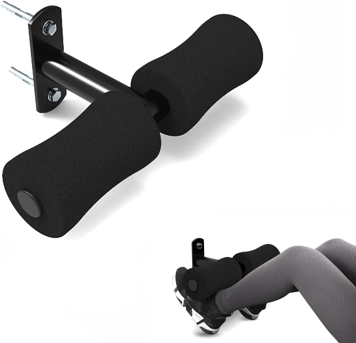 Wall Mounted Sit up Bar Sit-Ups Foot Holder, Sit up Exercise Bar, Nordic Hamstri