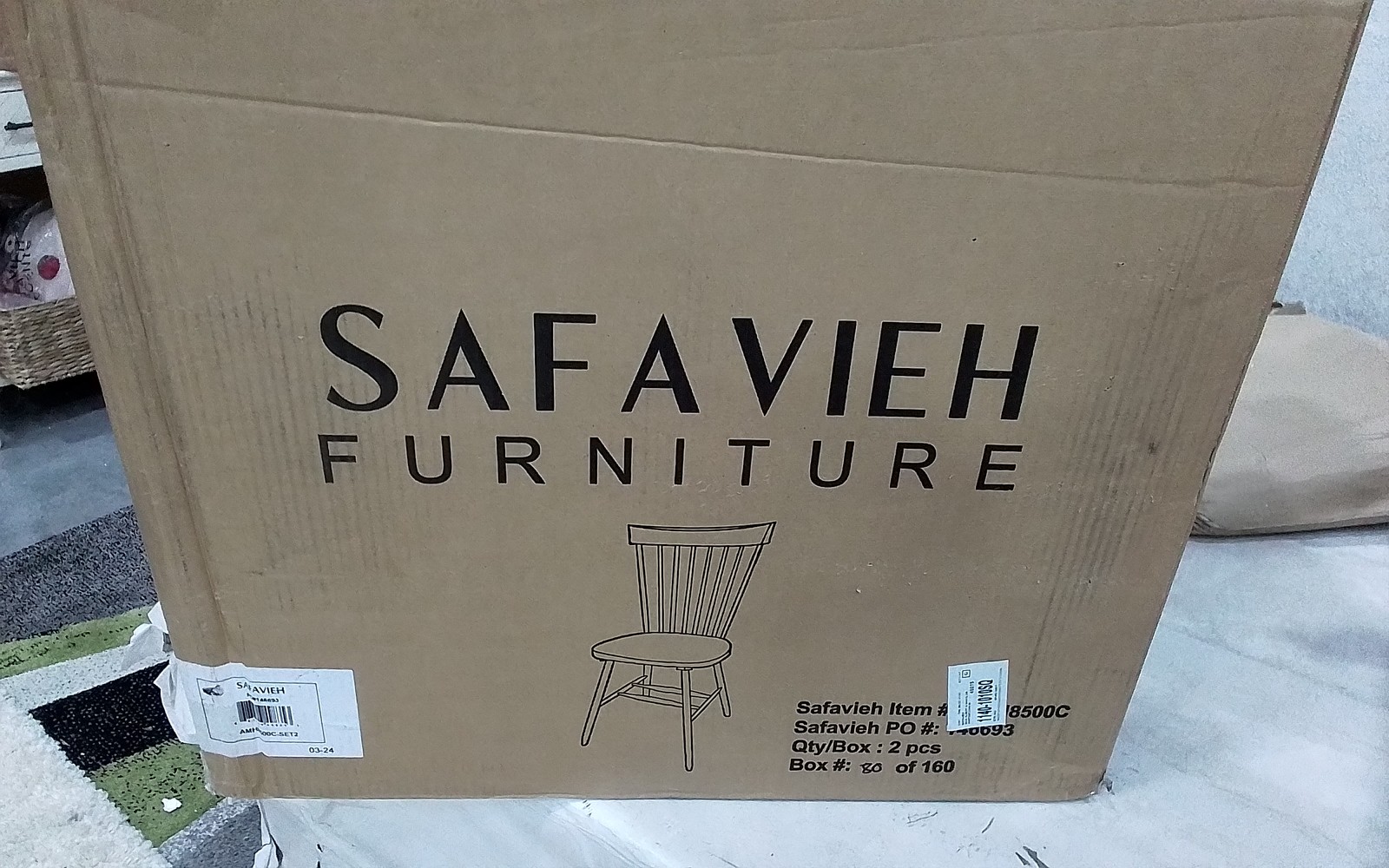 Safavieh PARKER SPINDEL SIDE CHAIR, Reduced Price 2172773860 AMH8500C