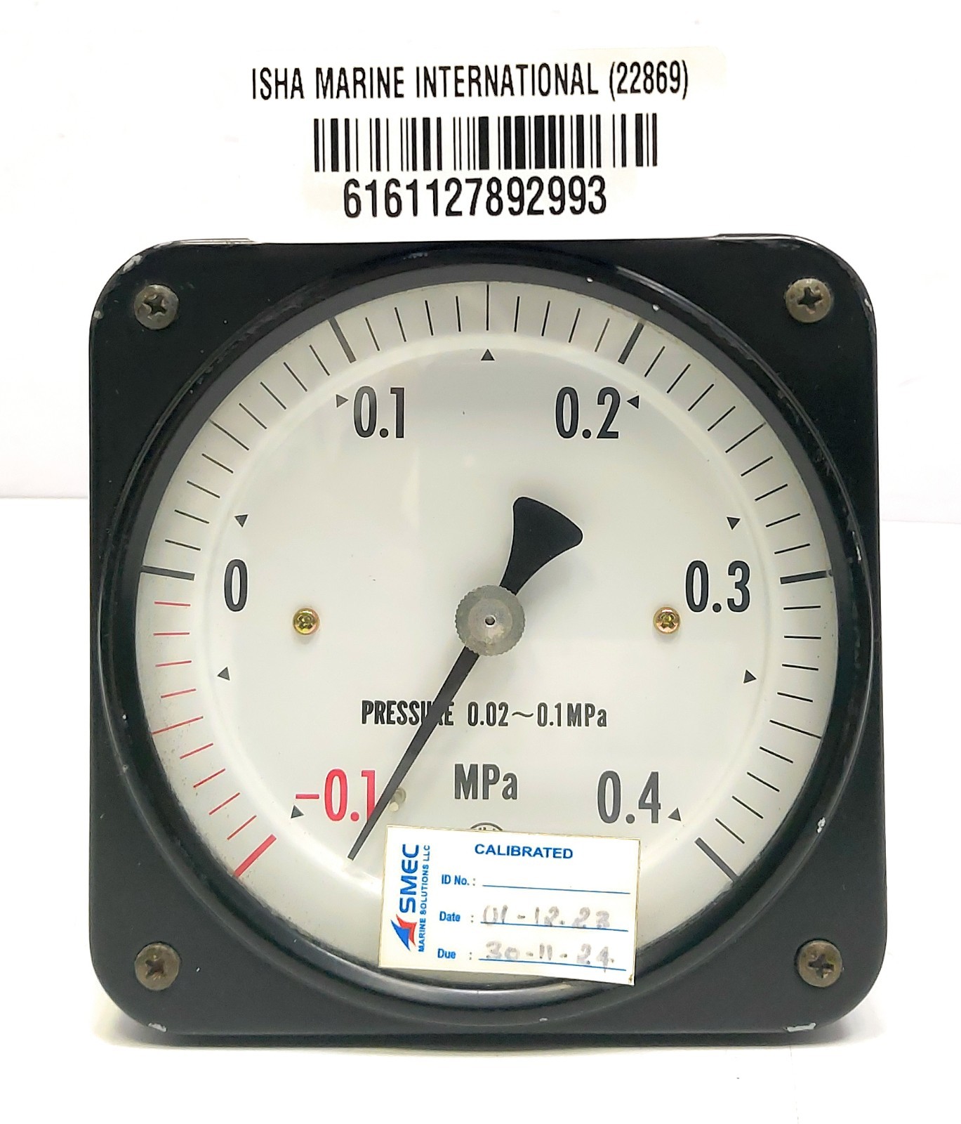 NKS 0-2.5 MPa Pressure Gauge Industrial Marine PN 3737798
