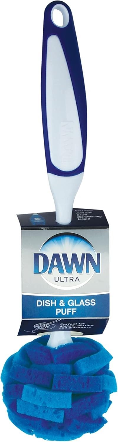 Ultra Puff Dish and Glass Cleaning Brush Kitchen Bottle Scrubber