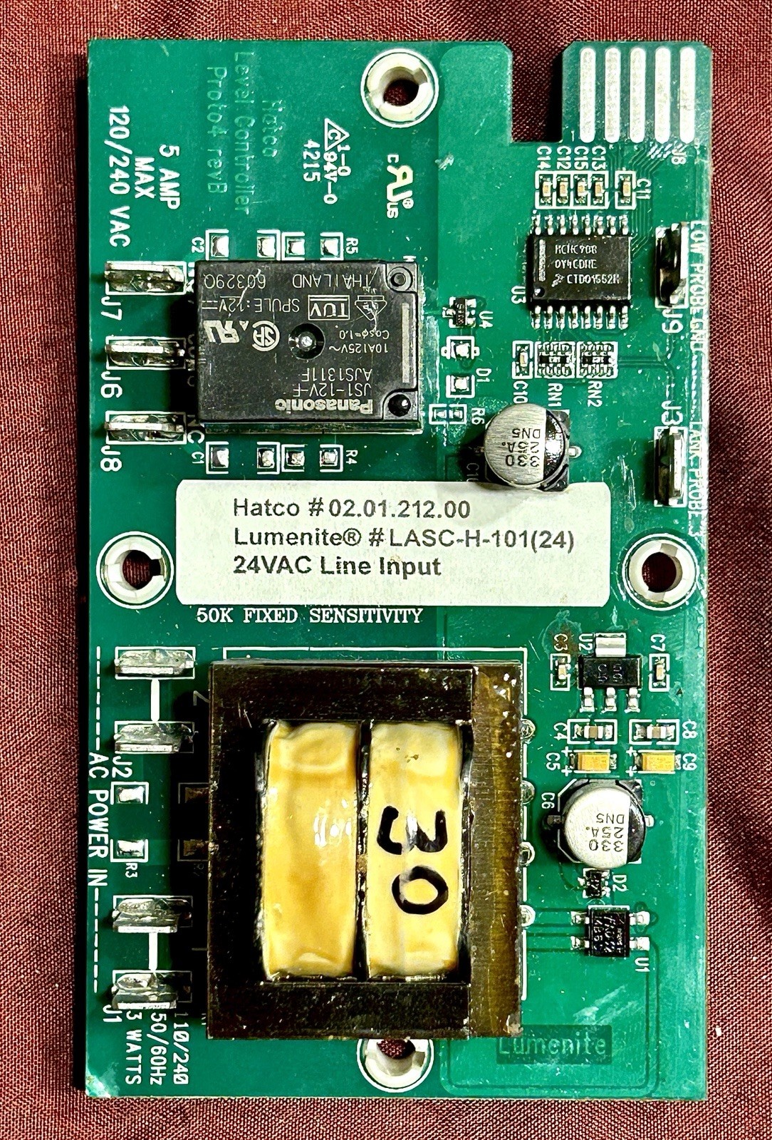Hatco 02.01.212.00 Lumenite LASC-H-101(24) 24VAC Control Board PCB