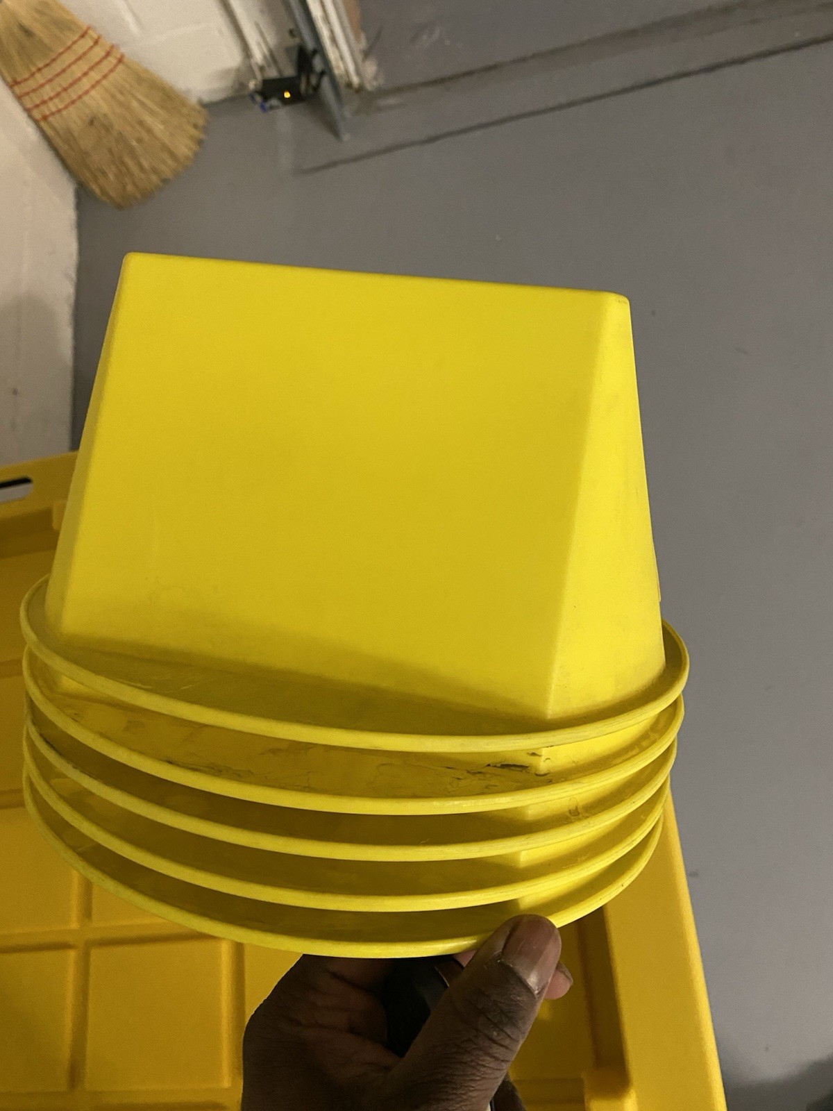 Uline Inventory Control Cap 10" x 5" Cones Yellow Used Quantity 5