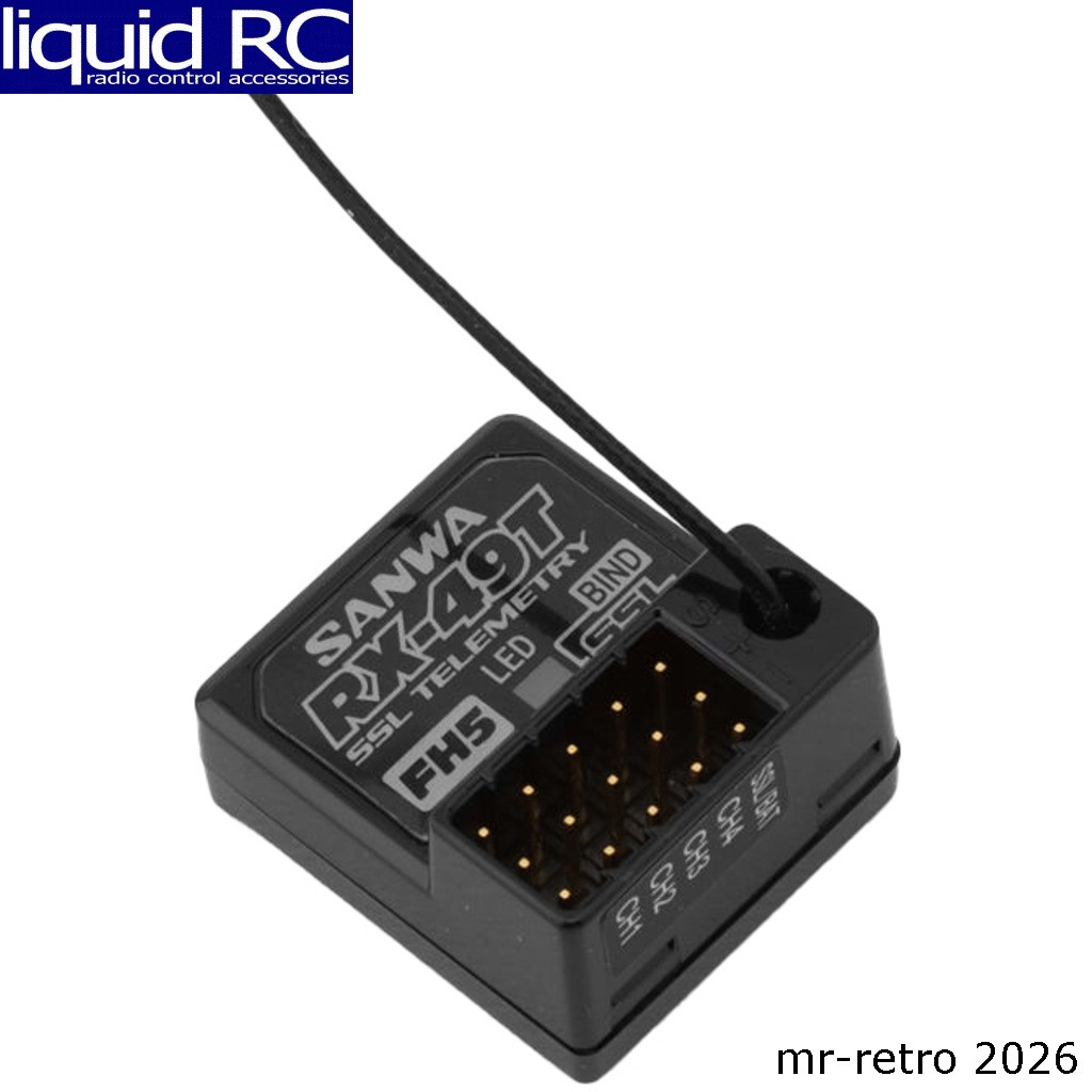 Sanwa/Airtronics 107A41432B Sanwa 4 Ch Rx-49t Fh5 Telemetry Receiver