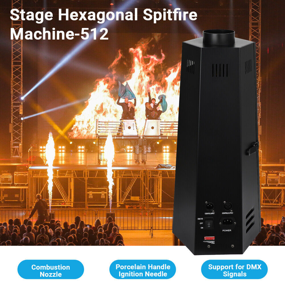 200W DMX512 Flame Fire Thrower Stage Effect Flame Projector Machine DJ Disco Bar