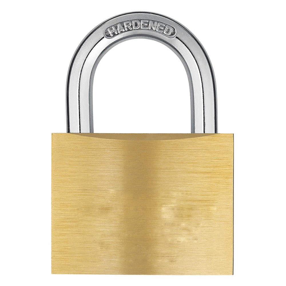 GRAINGER APPROVED  Keyed Padlock,1 in,Rectangle,Yellow 48JR13