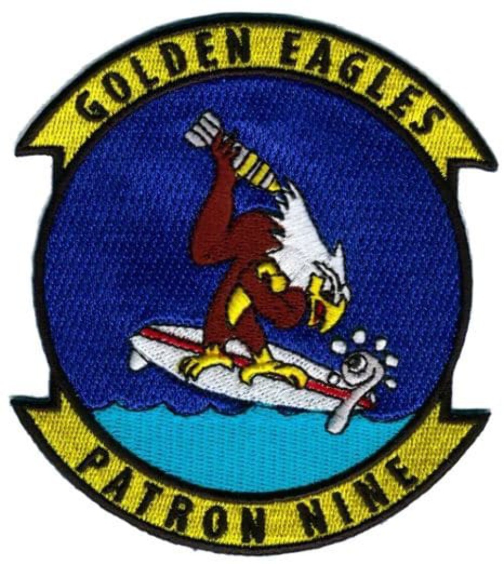 VP-9 Golden Eagles Patch – Iron on, 4.5"