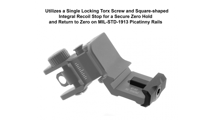 45 DEGREE ANGLE FLIP UP ALUMINUM SIGHTS