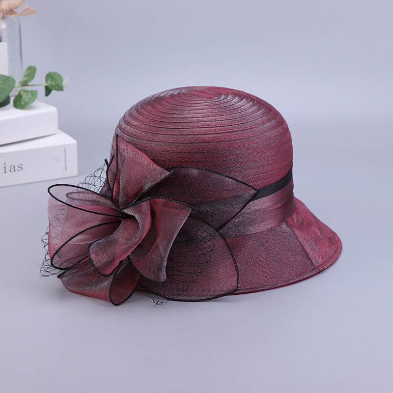 Womens Bridal Organza Tea Party Hats Kentucky Derby Church Hat Dress Fascinator