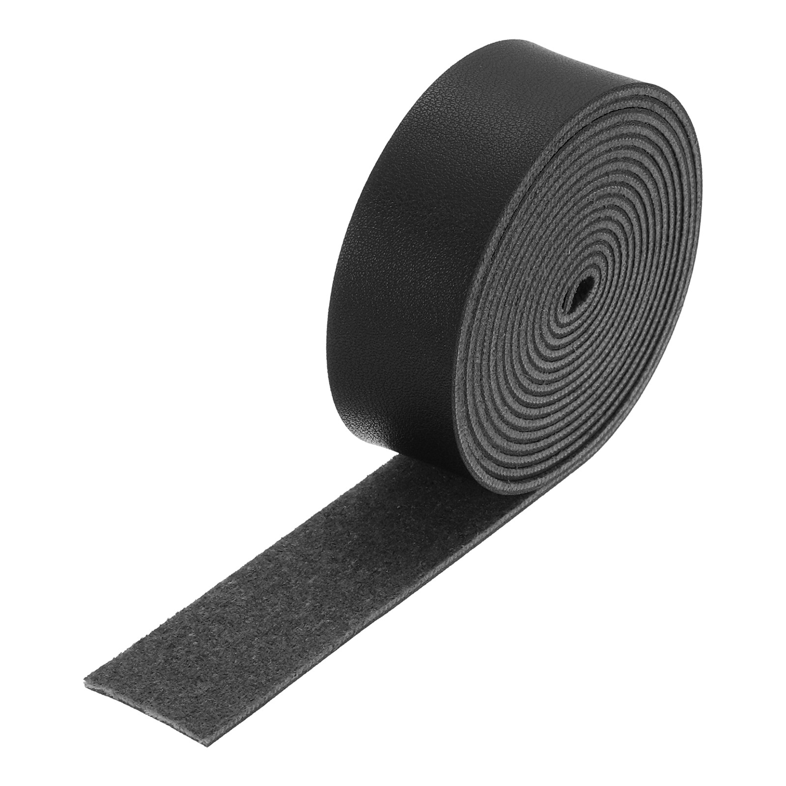 Flat Leather Strip 1 Inch 79 Inch ,[for DIY Craft] -Black