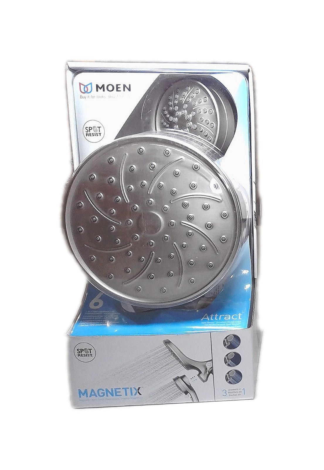 MOEN Attract w/ Magnetix Brushed Nickel 1.75 GPM 6.75" Dual Shower Heads