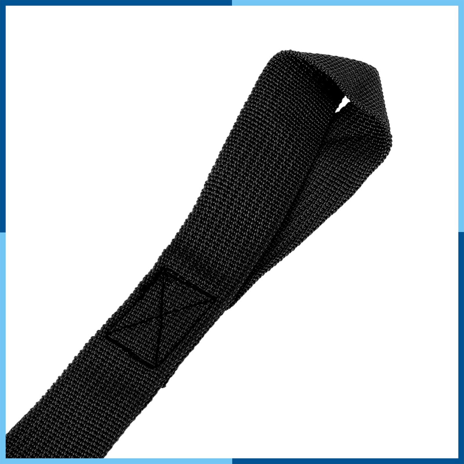 10 PCS Black 2.5 x 20.5cm Cargo Belt Soft Loop Tie Down Strap Belt