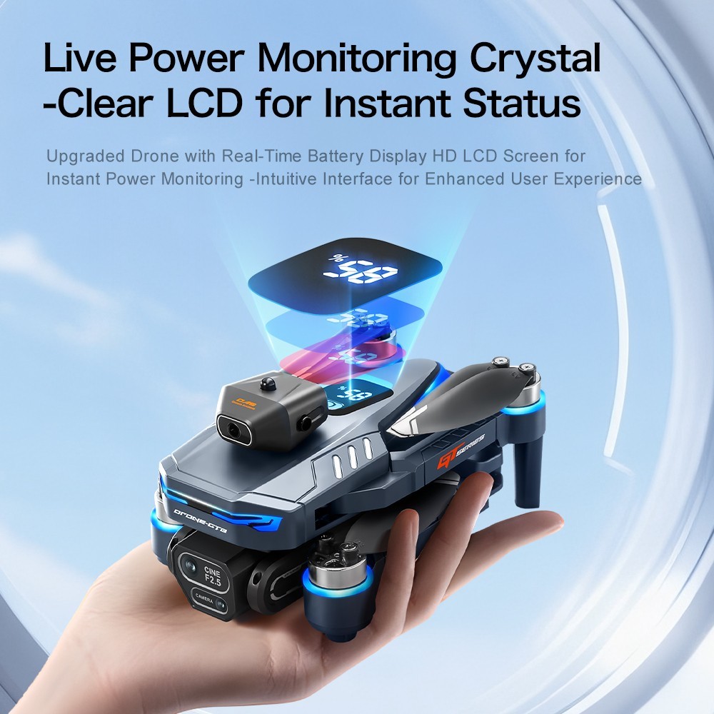 8K Dual Camera Drone 5G Brushless Motor Foldable RC Quadcopter Screen Remote