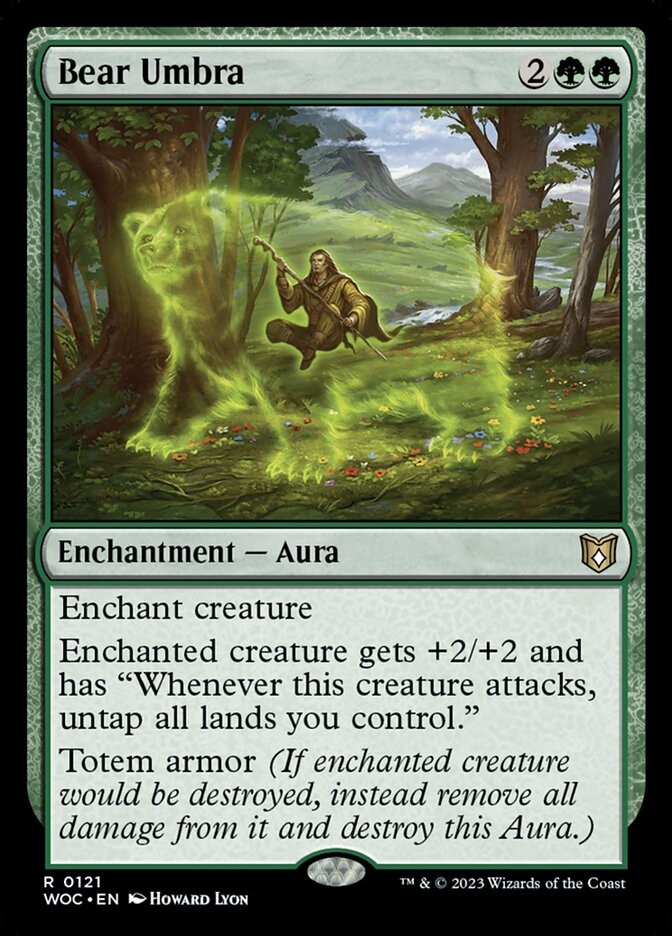 Bear Umbra 121 NM Wilds of Eldraine Commander MTG