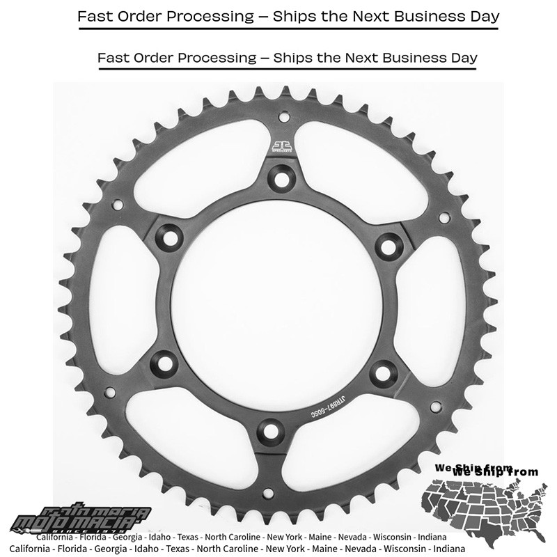 JT  Rear Sprocket Steel (corona trasera de hierro) 51T-520 SC HON/ YAMAHA