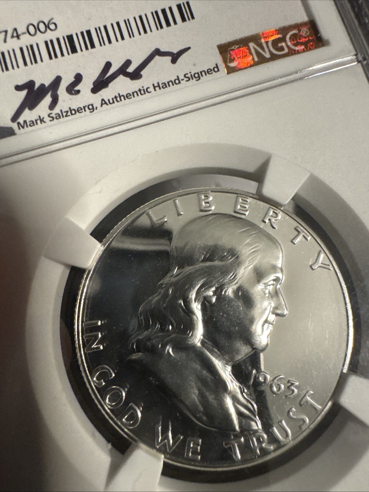 1963 NGC PF69 Franklin Half Dollar - GEM PROOF PR69