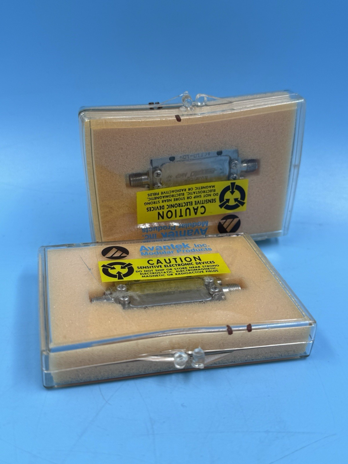 Lot Of 2 Avantek 8517SN01 ACT20-101 Microwave Amplifier RF In, RF Out