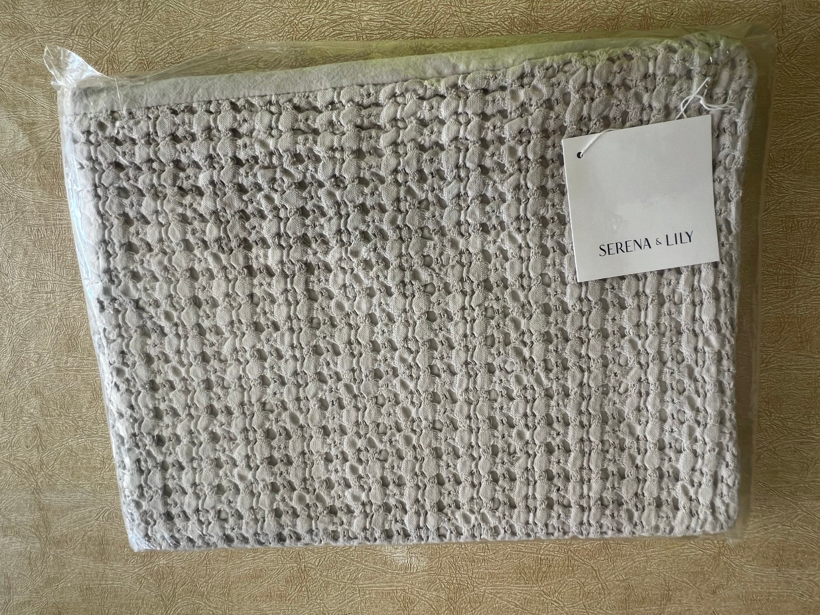 NEW Serena & Lily Montauk Standard Sham Fog Gray Textured Coastal Pillow Cover