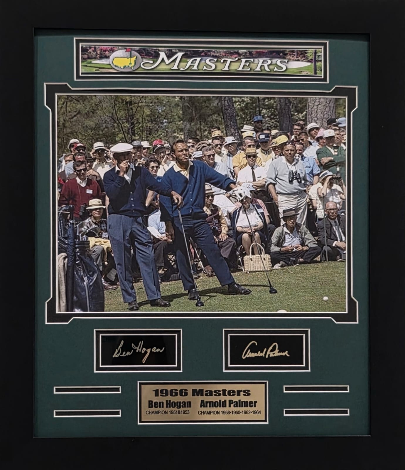 Arnold Palmer/Ben Hogan 1966 Masters 11x14 Framed Photo w/Laser Engraved Auto