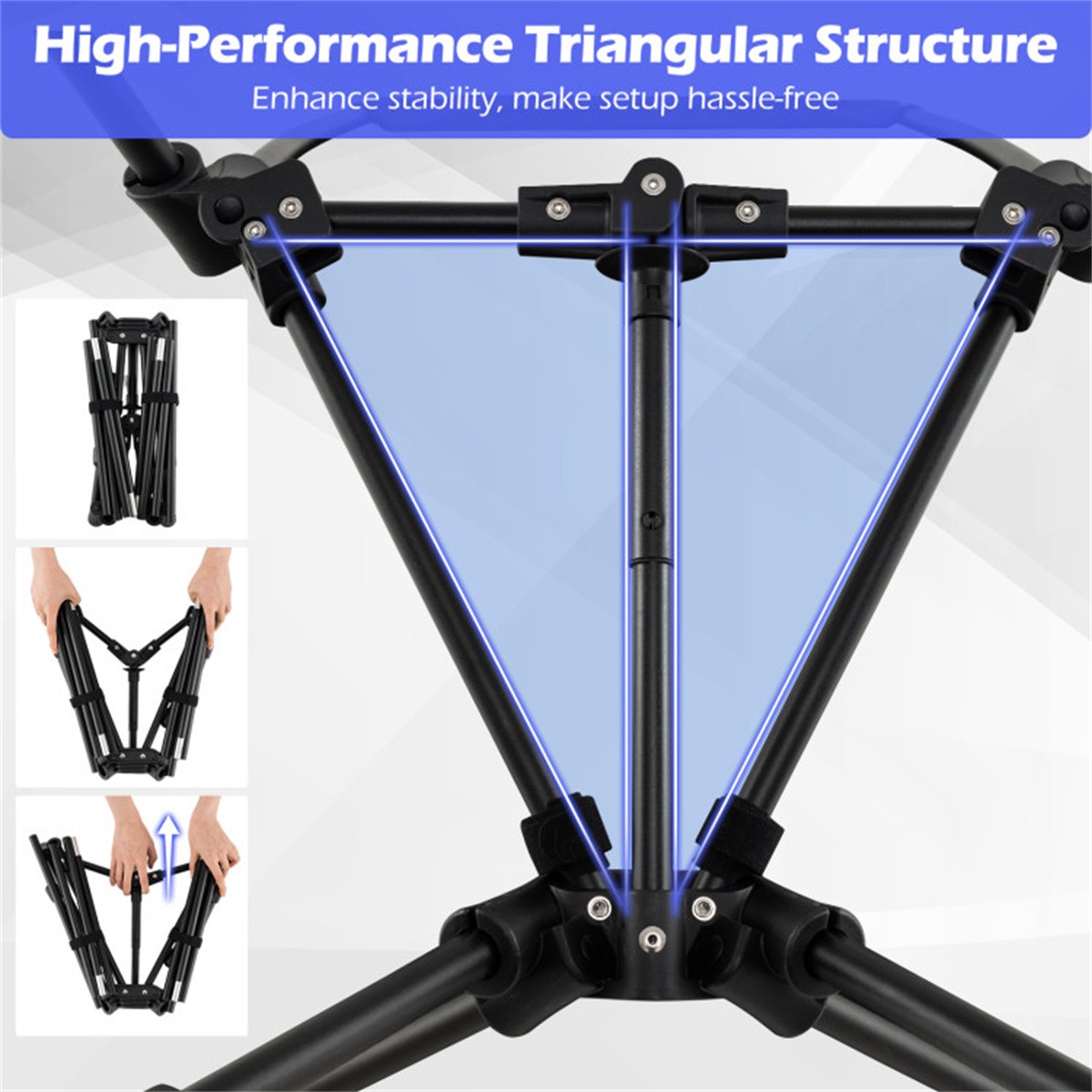 Versatile Folding Camping Chair - Rustproof Aluminum Poles (0.63" Thick), Fits H
