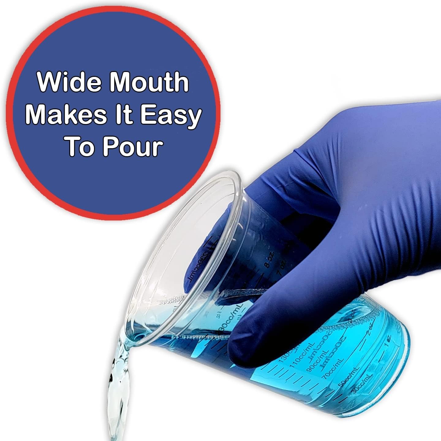 20 8oz Disposable Graduated Clear Plastic Cups for Mixing Paint, 8 Oz,