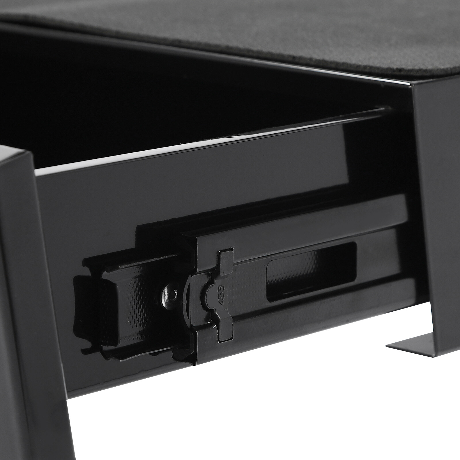 Under Desk Sliding Pull-Out Drawer With Computer Pad & Lock Black