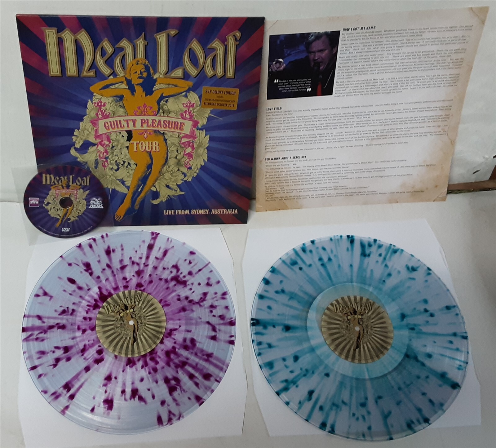 Meat Loaf Guilty Pleasure Tour - Live From Sydney Australia LP Vinyl Record new