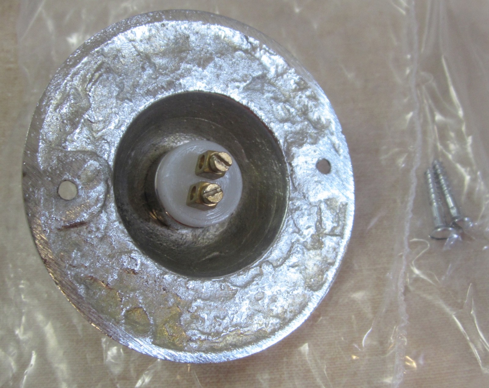NEW 2-7/8" Round Solid Cast Brass Doorbell Button, Polished Chrome Finish
