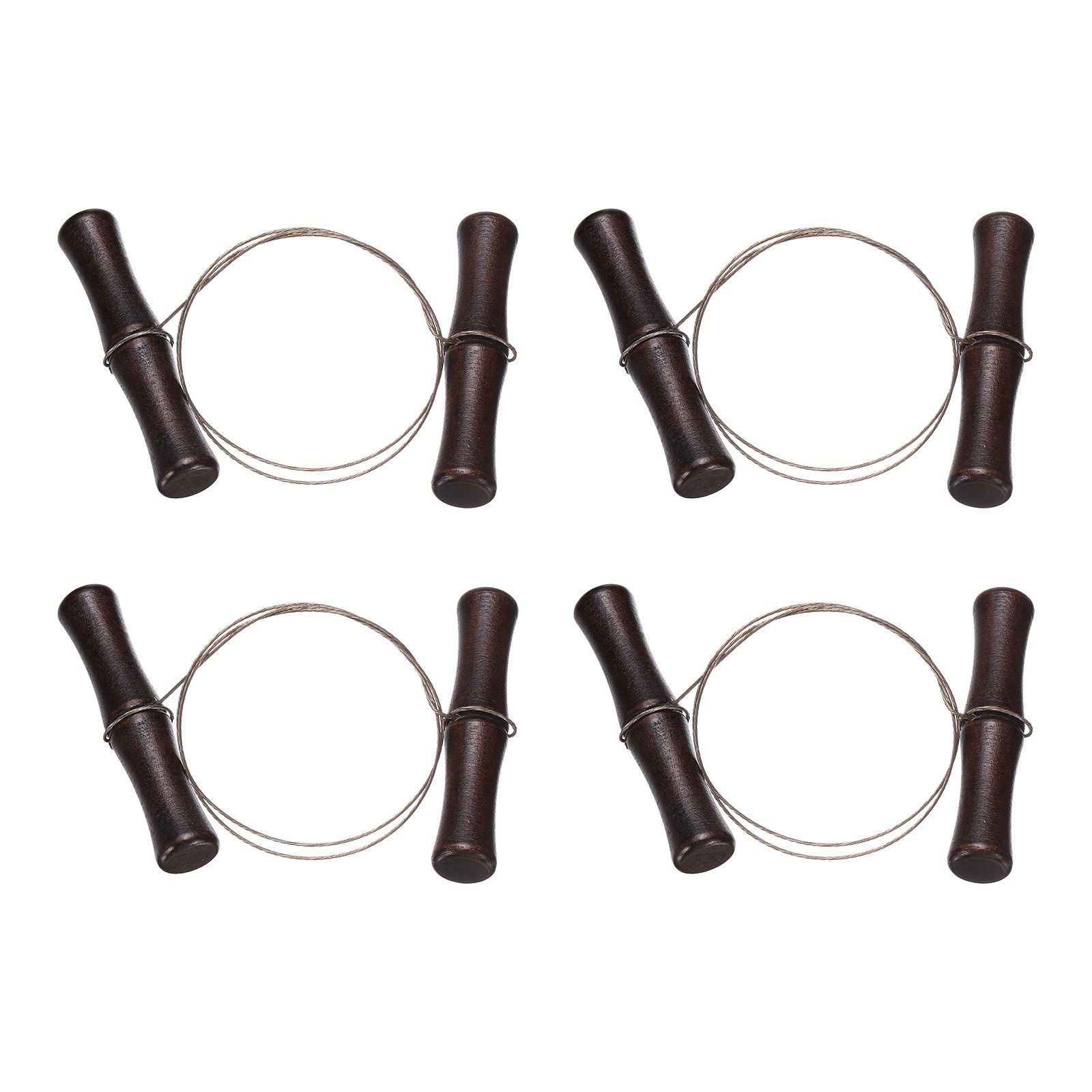 4Pcs Pottery Wire Tool Clay Wire Cutter with Handle for Pottery, Black Brown