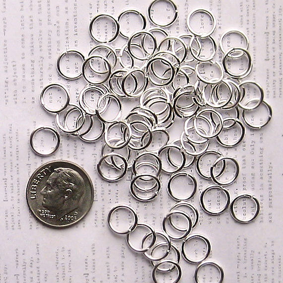 BULK 400 Jump Rings 8MM High Quality Silver Plated J006