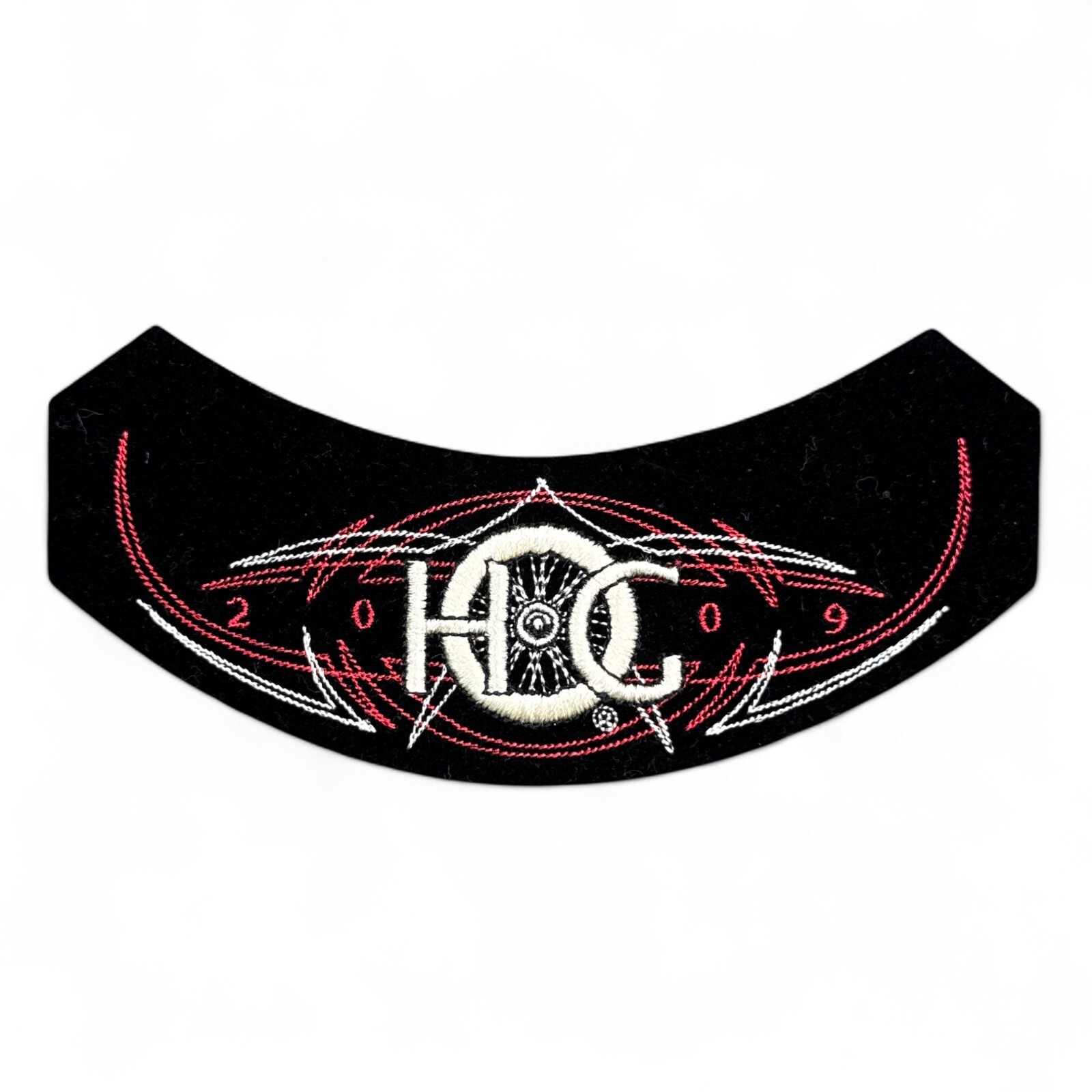2009 Harley Davidson Owners Group Rocker Patch HOG Black Red HD MC