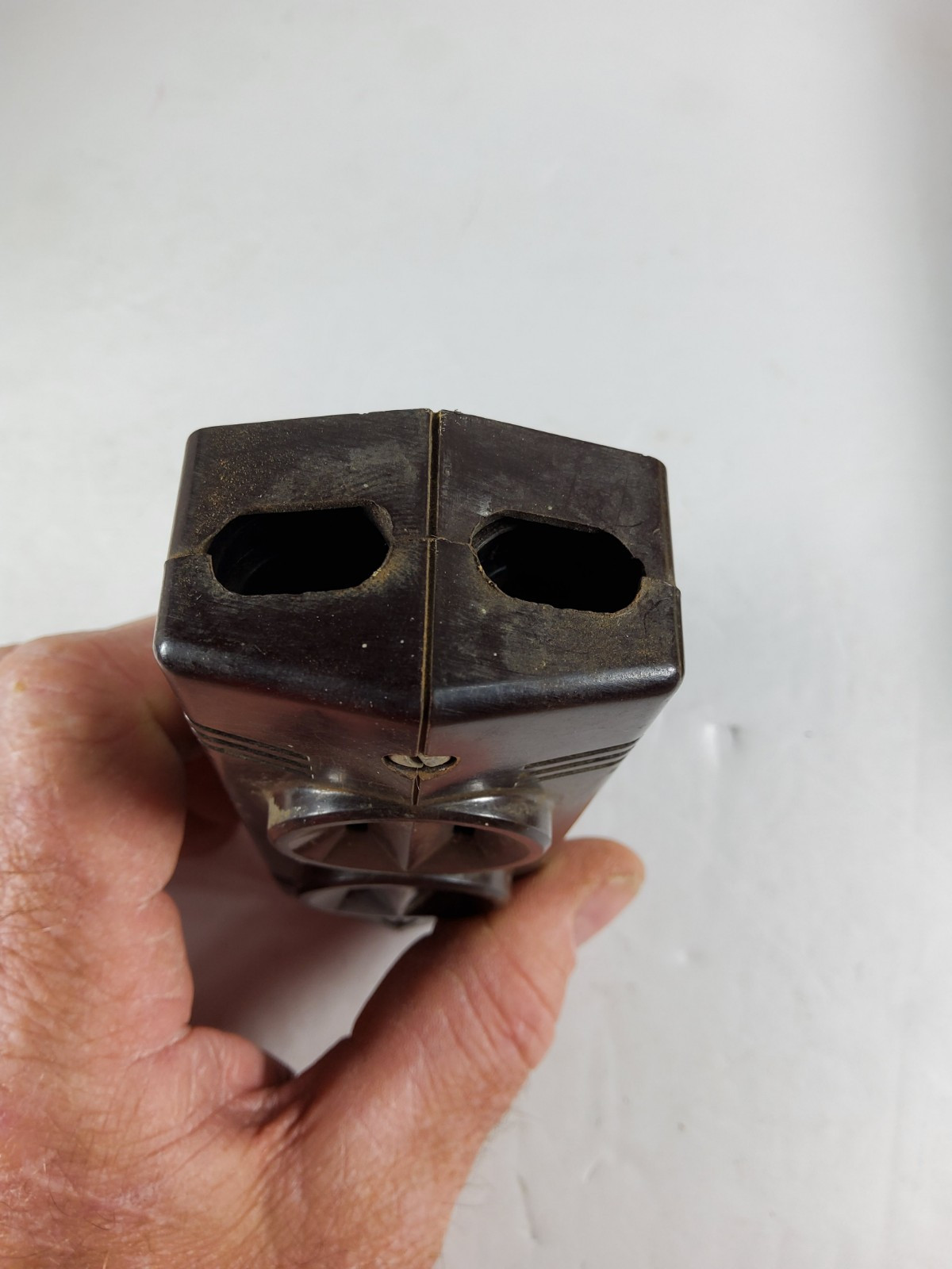 Vintage Bakelite Art Deco Style Inline 2 Plug Outlet
