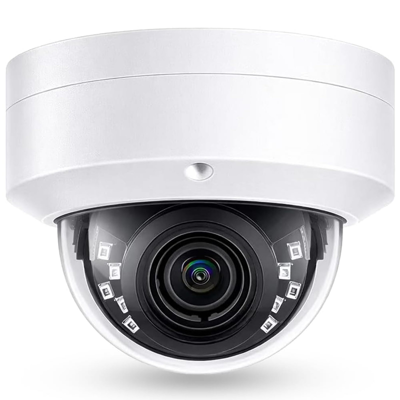 4K 8MP PoE IP Vandal Dome PoE IP Camera Outdoor, 2.8mm Wide Angle 105° Fov, 9...
