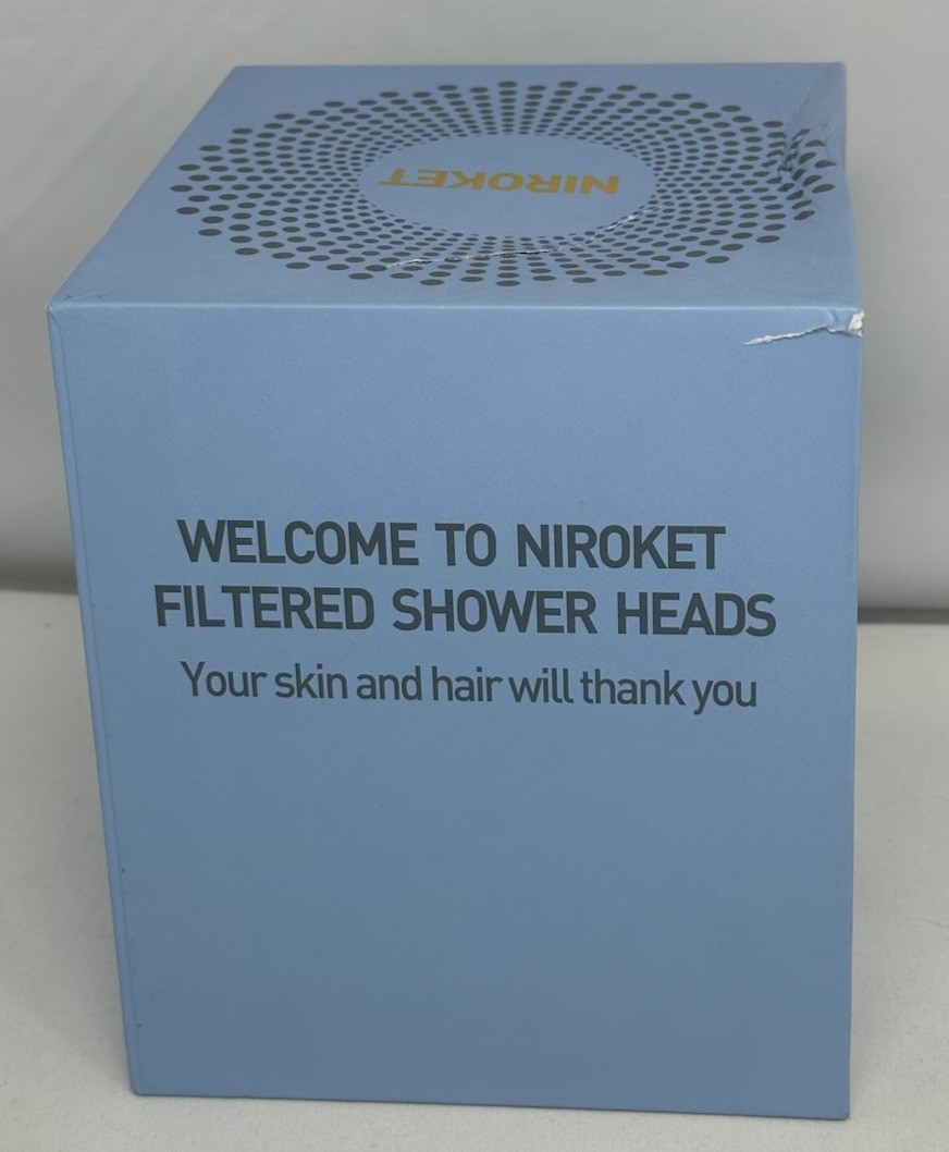 NIROKET Filtered Shower Head High Pressure Showerhead Brushed Grey New