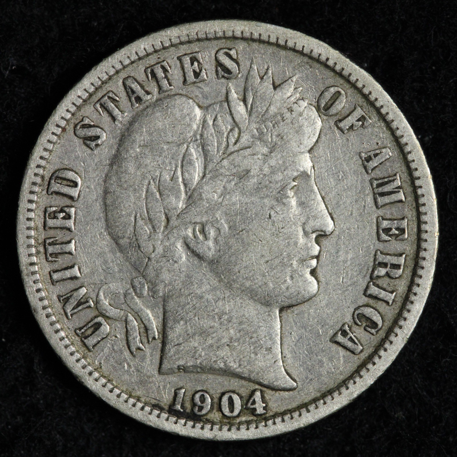 1904 Barber Silver Dime XF E293 GJCJ